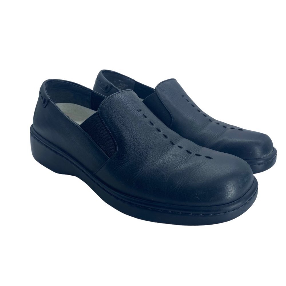 Hush‎ Puppies Walking Shoes Loafers Women Size 8.5 Black Leather 820N75